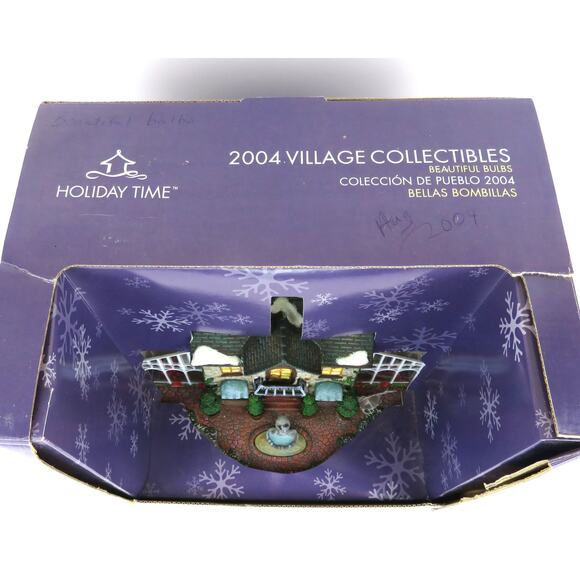 Holiday Time Beautiful Bulbs Porcelain Lighted Village Collectibles House 2004 - Picture 14 of 16
